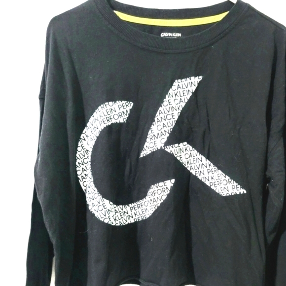 Calvin Klein Performance Women's Long Sleeve Logo T-Shirt Size L - Picture 3 of 13